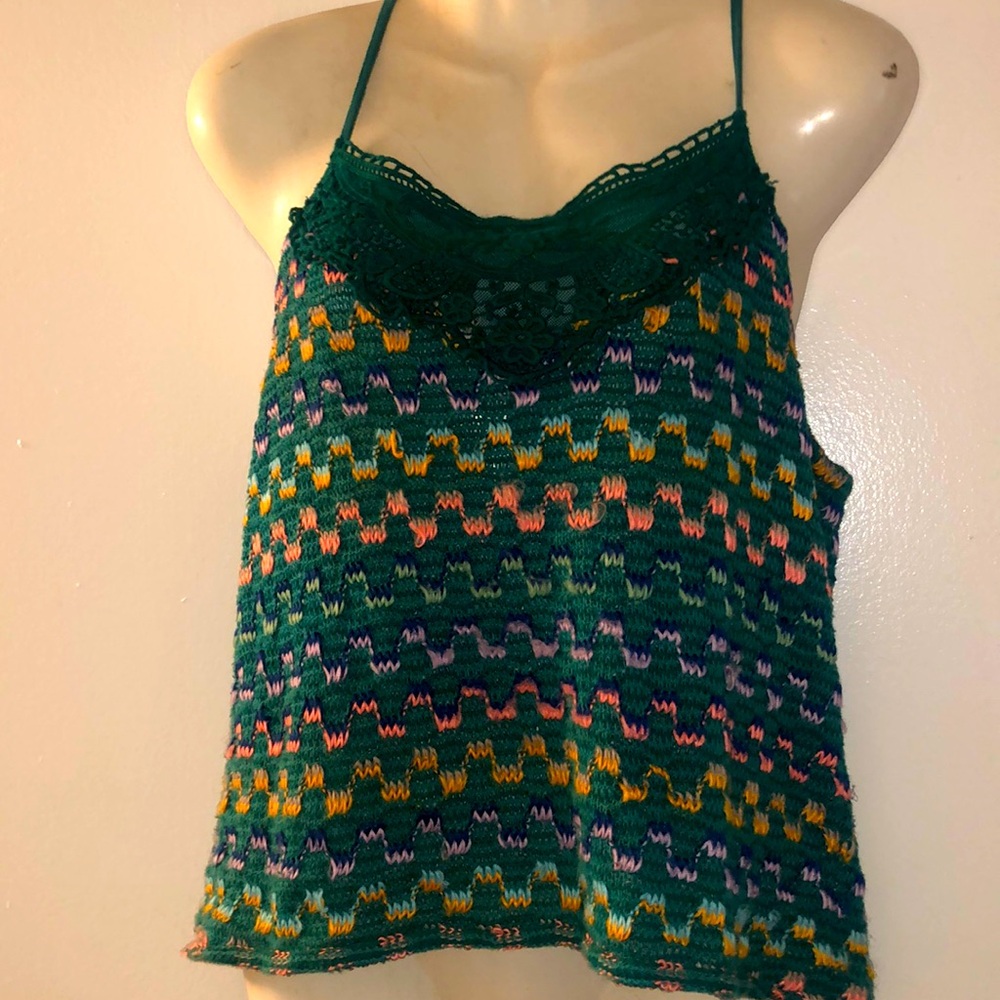 Free People Heartbeat Electric Jade Rochelle tank